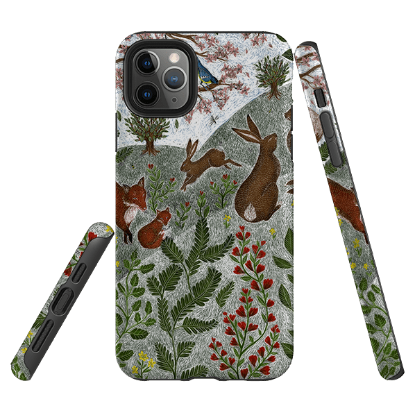 iPhone phone case-Sussex Downs By Catherine Rowe-Product Details Raised bevel to protect screen from scratches. Impact resistant polycarbonate shell and shock absorbing inner TPU liner. Secure fit with design wrapping around side of the case and full access to ports. Compatible with Qi-standard wireless charging. Thickness 1/8 inch (3mm), weight 30g. Compatibility See drop down menu for options, please select the right case as we print to order.-Stringberry
