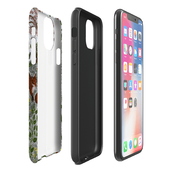 iPhone phone case-Sussex Downs By Catherine Rowe-Product Details Raised bevel to protect screen from scratches. Impact resistant polycarbonate shell and shock absorbing inner TPU liner. Secure fit with design wrapping around side of the case and full access to ports. Compatible with Qi-standard wireless charging. Thickness 1/8 inch (3mm), weight 30g. Compatibility See drop down menu for options, please select the right case as we print to order.-Stringberry