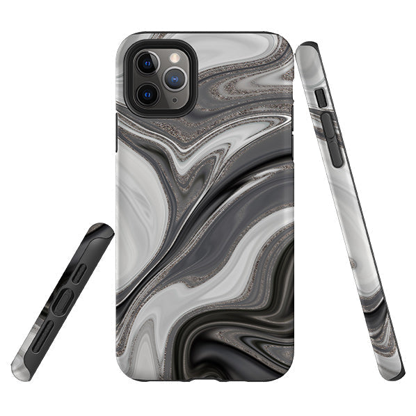 iPhone phone case-Swash (case does not glitter)-Product Details Raised bevel to protect screen from scratches. Impact resistant polycarbonate shell and shock absorbing inner TPU liner. Secure fit with design wrapping around side of the case and full access to ports. Compatible with Qi-standard wireless charging. Thickness 1/8 inch (3mm), weight 30g. Compatibility See drop down menu for options, please select the right case as we print to order.-Stringberry