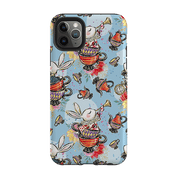 iPhone phone case-Tea Party-Product Details Raised bevel to protect screen from scratches. Impact resistant polycarbonate shell and shock absorbing inner TPU liner. Secure fit with design wrapping around side of the case and full access to ports. Compatible with Qi-standard wireless charging. Thickness 1/8 inch (3mm), weight 30g. Compatibility See drop down menu for options, please select the right case as we print to order.-Stringberry