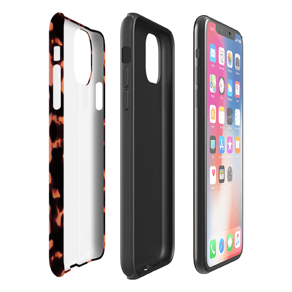 iPhone phone case-Teaberry-Product Details Raised bevel to protect screen from scratches. Impact resistant polycarbonate shell and shock absorbing inner TPU liner. Secure fit with design wrapping around side of the case and full access to ports. Compatible with Qi-standard wireless charging. Thickness 1/8 inch (3mm), weight 30g. Compatibility See drop down menu for options, please select the right case as we print to order.-Stringberry