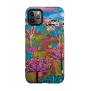 iPhone phone case-The Hills By Claire West-Product Details Raised bevel to protect screen from scratches. Impact resistant polycarbonate shell and shock absorbing inner TPU liner. Secure fit with design wrapping around side of the case and full access to ports. Compatible with Qi-standard wireless charging. Thickness 1/8 inch (3mm), weight 30g. Compatibility See drop down menu for options, please select the right case as we print to order.-Stringberry