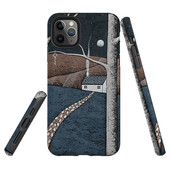 iPhone phone case-The Key To The Cottage By Natasha Newton-Product Details Raised bevel to protect screen from scratches. Impact resistant polycarbonate shell and shock absorbing inner TPU liner. Secure fit with design wrapping around side of the case and full access to ports. Compatible with Qi-standard wireless charging. Thickness 1/8 inch (3mm), weight 30g. Compatibility See drop down menu for options, please select the right case as we print to order.-Stringberry