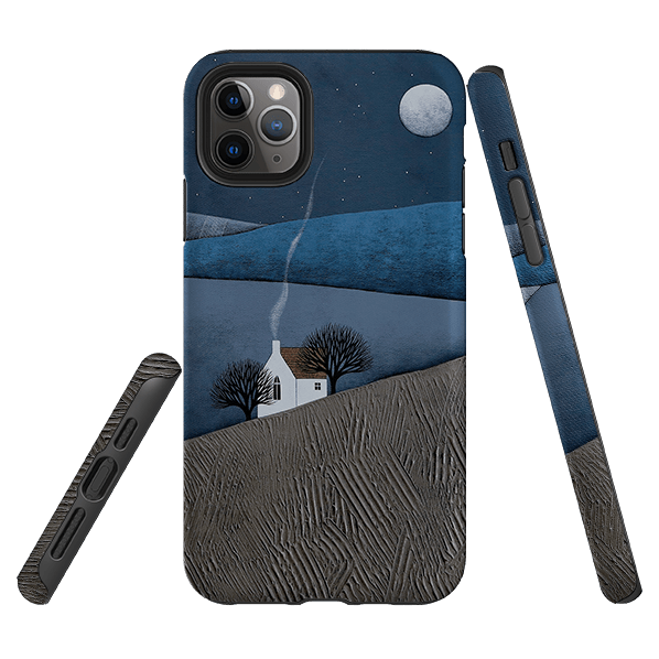 iPhone phone case-The Quiet Of The Night By Natasha Newton-Product Details Raised bevel to protect screen from scratches. Impact resistant polycarbonate shell and shock absorbing inner TPU liner. Secure fit with design wrapping around side of the case and full access to ports. Compatible with Qi-standard wireless charging. Thickness 1/8 inch (3mm), weight 30g. Compatibility See drop down menu for options, please select the right case as we print to order.-Stringberry