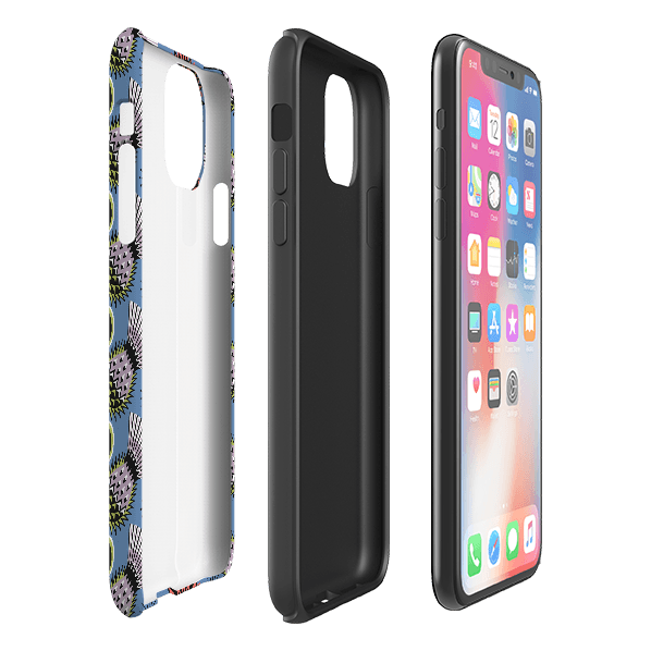 iPhone phone case-Thistle By Cressida Bell-Product Details Raised bevel to protect screen from scratches. Impact resistant polycarbonate shell and shock absorbing inner TPU liner. Secure fit with design wrapping around side of the case and full access to ports. Compatible with Qi-standard wireless charging. Thickness 1/8 inch (3mm), weight 30g. Compatibility See drop down menu for options, please select the right case as we print to order.-Stringberry