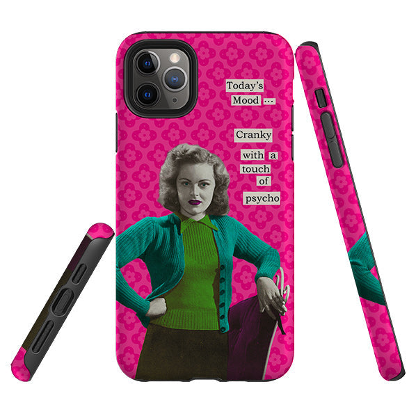 iPhone phone case-Todays Mood By Clare Jordan-Product Details Raised bevel to protect screen from scratches. Impact resistant polycarbonate shell and shock absorbing inner TPU liner. Secure fit with design wrapping around side of the case and full access to ports. Compatible with Qi-standard wireless charging. Thickness 1/8 inch (3mm), weight 30g. Compatibility See drop down menu for options, please select the right case as we print to order.-Stringberry
