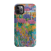 iPhone phone case-Trees By Claire West-Product Details Raised bevel to protect screen from scratches. Impact resistant polycarbonate shell and shock absorbing inner TPU liner. Secure fit with design wrapping around side of the case and full access to ports. Compatible with Qi-standard wireless charging. Thickness 1/8 inch (3mm), weight 30g. Compatibility See drop down menu for options, please select the right case as we print to order.-Stringberry