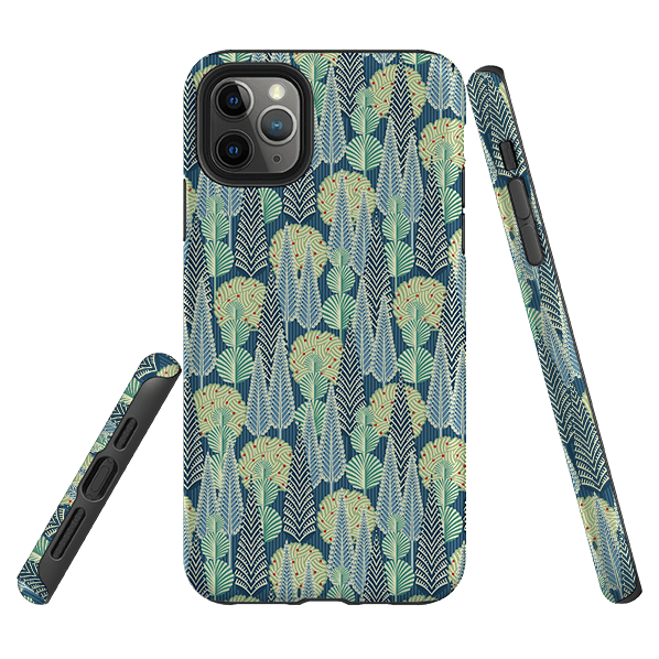 iPhone phone case-Trees By Cressida Bell-Product Details Raised bevel to protect screen from scratches. Impact resistant polycarbonate shell and shock absorbing inner TPU liner. Secure fit with design wrapping around side of the case and full access to ports. Compatible with Qi-standard wireless charging. Thickness 1/8 inch (3mm), weight 30g. Compatibility See drop down menu for options, please select the right case as we print to order.-Stringberry