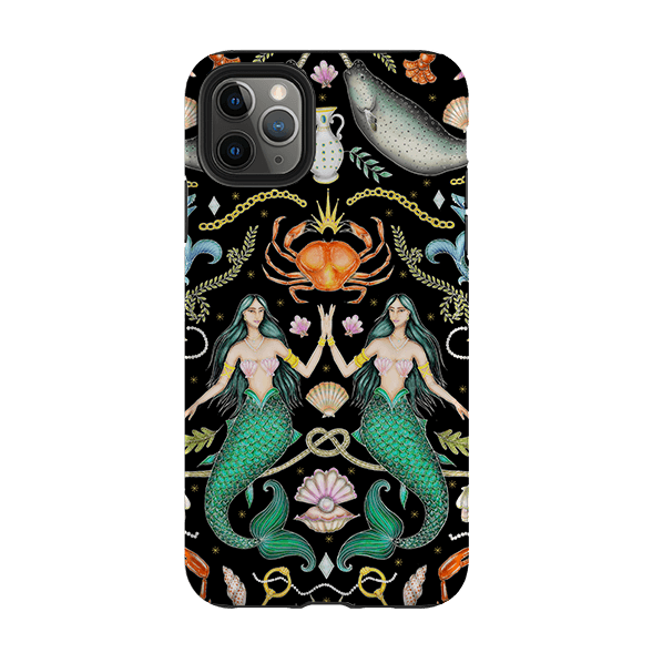 iPhone phone case-Tritons Treasure By Catherine Rowe-Product Details Raised bevel to protect screen from scratches. Impact resistant polycarbonate shell and shock absorbing inner TPU liner. Secure fit with design wrapping around side of the case and full access to ports. Compatible with Qi-standard wireless charging. Thickness 1/8 inch (3mm), weight 30g. Compatibility See drop down menu for options, please select the right case as we print to order.-Stringberry