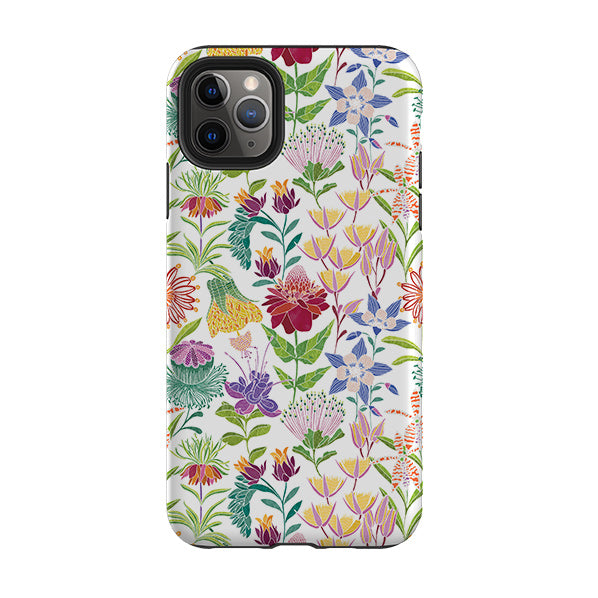 iPhone phone case-Tropic-2 By Natalie Pedetti Prack-Product Details Raised bevel to protect screen from scratches. Impact resistant polycarbonate shell and shock absorbing inner TPU liner. Secure fit with design wrapping around side of the case and full access to ports. Compatible with Qi-standard wireless charging. Thickness 1/8 inch (3mm), weight 30g. Compatibility See drop down menu for options, please select the right case as we print to order.-Stringberry