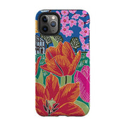 iPhone phone case-Tulip By Kate Heiss-Product Details Raised bevel to protect screen from scratches. Impact resistant polycarbonate shell and shock absorbing inner TPU liner. Secure fit with design wrapping around side of the case and full access to ports. Compatible with Qi-standard wireless charging. Thickness 1/8 inch (3mm), weight 30g. Compatibility See drop down menu for options, please select the right case as we print to order.-Stringberry