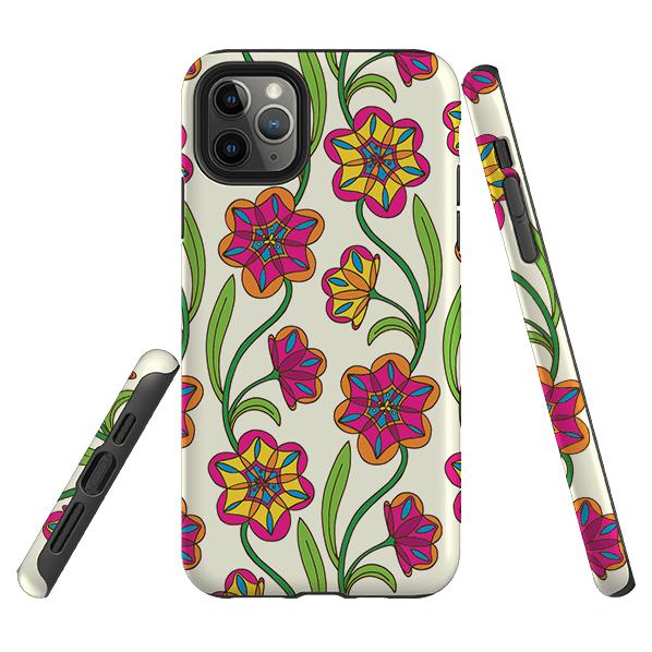 iPhone phone case-Tulips By Amelia Bowman-Product Details Raised bevel to protect screen from scratches. Impact resistant polycarbonate shell and shock absorbing inner TPU liner. Secure fit with design wrapping around side of the case and full access to ports. Compatible with Qi-standard wireless charging. Thickness 1/8 inch (3mm), weight 30g. Compatibility See drop down menu for options, please select the right case as we print to order.-Stringberry