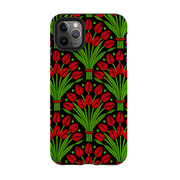 iPhone phone case-Tulips By Cressida Bell-Product Details Raised bevel to protect screen from scratches. Impact resistant polycarbonate shell and shock absorbing inner TPU liner. Secure fit with design wrapping around side of the case and full access to ports. Compatible with Qi-standard wireless charging. Thickness 1/8 inch (3mm), weight 30g. Compatibility See drop down menu for options, please select the right case as we print to order.-Stringberry