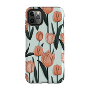 iPhone phone case-Tulips By Jade Mosinski-Product Details Raised bevel to protect screen from scratches. Impact resistant polycarbonate shell and shock absorbing inner TPU liner. Secure fit with design wrapping around side of the case and full access to ports. Compatible with Qi-standard wireless charging. Thickness 1/8 inch (3mm), weight 30g. Compatibility See drop down menu for options, please select the right case as we print to order.-Stringberry
