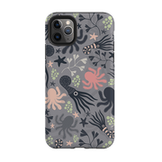 iPhone phone case-Under The Sea By Suzy Taylor-Product Details Raised bevel to protect screen from scratches. Impact resistant polycarbonate shell and shock absorbing inner TPU liner. Secure fit with design wrapping around side of the case and full access to ports. Compatible with Qi-standard wireless charging. Thickness 1/8 inch (3mm), weight 30g. Compatibility See drop down menu for options, please select the right case as we print to order.-Stringberry