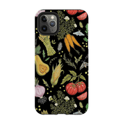 iPhone phone case-Vegetables By Catherine Rowe-Product Details Raised bevel to protect screen from scratches. Impact resistant polycarbonate shell and shock absorbing inner TPU liner. Secure fit with design wrapping around side of the case and full access to ports. Compatible with Qi-standard wireless charging. Thickness 1/8 inch (3mm), weight 30g. Compatibility See drop down menu for options, please select the right case as we print to order.-Stringberry