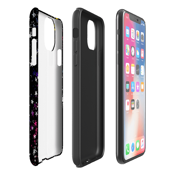 iPhone phone case-Vela-Product Details Raised bevel to protect screen from scratches. Impact resistant polycarbonate shell and shock absorbing inner TPU liner. Secure fit with design wrapping around side of the case and full access to ports. Compatible with Qi-standard wireless charging. Thickness 1/8 inch (3mm), weight 30g. Compatibility See drop down menu for options, please select the right case as we print to order.-Stringberry
