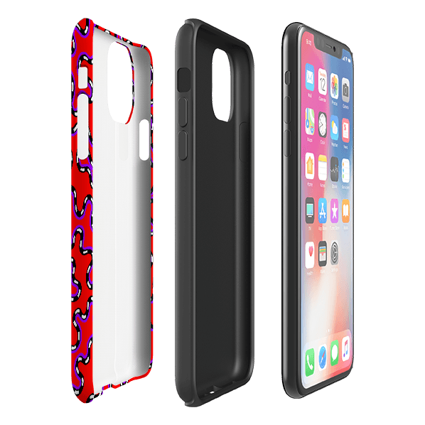 iPhone phone case-Vermicular By Cressida Bell-Product Details Raised bevel to protect screen from scratches. Impact resistant polycarbonate shell and shock absorbing inner TPU liner. Secure fit with design wrapping around side of the case and full access to ports. Compatible with Qi-standard wireless charging. Thickness 1/8 inch (3mm), weight 30g. Compatibility See drop down menu for options, please select the right case as we print to order.-Stringberry