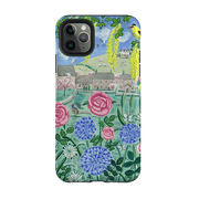 iPhone phone case-Village Floral By Mary Stubberfield-Product Details Raised bevel to protect screen from scratches. Impact resistant polycarbonate shell and shock absorbing inner TPU liner. Secure fit with design wrapping around side of the case and full access to ports. Compatible with Qi-standard wireless charging. Thickness 1/8 inch (3mm), weight 30g. Compatibility See drop down menu for options, please select the right case as we print to order.-Stringberry