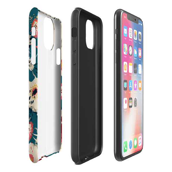 iPhone phone case-Vintage By Katherine Quinn-Product Details Raised bevel to protect screen from scratches. Impact resistant polycarbonate shell and shock absorbing inner TPU liner. Secure fit with design wrapping around side of the case and full access to ports. Compatible with Qi-standard wireless charging. Thickness 1/8 inch (3mm), weight 30g. Compatibility See drop down menu for options, please select the right case as we print to order.-Stringberry