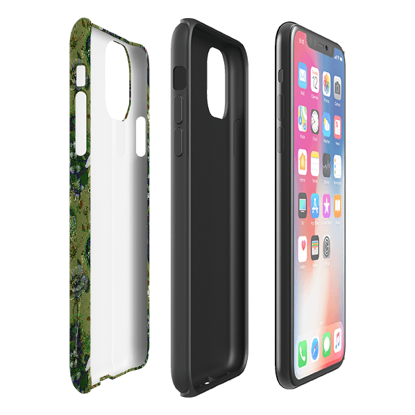 iPhone phone case-Vyne Pattern-Product Details Raised bevel to protect screen from scratches. Impact resistant polycarbonate shell and shock absorbing inner TPU liner. Secure fit with design wrapping around side of the case and full access to ports. Compatible with Qi-standard wireless charging. Thickness 1/8 inch (3mm), weight 30g. Compatibility See drop down menu for options, please select the right case as we print to order.-Stringberry