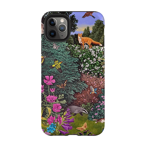 iPhone phone case-Wimbledon Garden By Philip Hood-Product Details Raised bevel to protect screen from scratches. Impact resistant polycarbonate shell and shock absorbing inner TPU liner. Secure fit with design wrapping around side of the case and full access to ports. Compatible with Qi-standard wireless charging. Thickness 1/8 inch (3mm), weight 30g. Compatibility See drop down menu for options, please select the right case as we print to order.-Stringberry