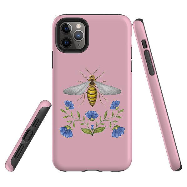 iPhone phone case-Wings Of Freedom Pink By Catherine Rowe-Product Details Raised bevel to protect screen from scratches. Impact resistant polycarbonate shell and shock absorbing inner TPU liner. Secure fit with design wrapping around side of the case and full access to ports. Compatible with Qi-standard wireless charging. Thickness 1/8 inch (3mm), weight 30g. Compatibility See drop down menu for options, please select the right case as we print to order.-Stringberry