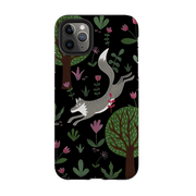 iPhone phone case-Wolf In Trees By Bex Parkin-Product Details Raised bevel to protect screen from scratches. Impact resistant polycarbonate shell and shock absorbing inner TPU liner. Secure fit with design wrapping around side of the case and full access to ports. Compatible with Qi-standard wireless charging. Thickness 1/8 inch (3mm), weight 30g. Compatibility See drop down menu for options, please select the right case as we print to order.-Stringberry