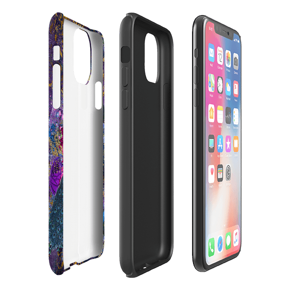 iPhone phone case-Wonders-Product Details Raised bevel to protect screen from scratches. Impact resistant polycarbonate shell and shock absorbing inner TPU liner. Secure fit with design wrapping around side of the case and full access to ports. Compatible with Qi-standard wireless charging. Thickness 1/8 inch (3mm), weight 30g. Compatibility See drop down menu for options, please select the right case as we print to order.-Stringberry