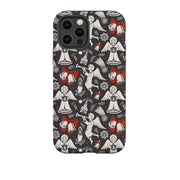 iPhone phone case-Angels-Product Details Raised bevel to protect screen from scratches. Impact resistant polycarbonate shell and shock absorbing inner TPU liner. Secure fit with design wrapping around side of the case and full access to ports. Compatible with Qi-standard wireless charging. Thickness 1/8 inch (3mm), weight 30g. Compatibility See drop down menu for options, please select the right case as we print to order.-Stringberry