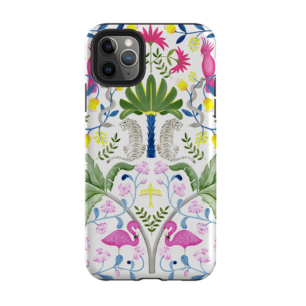 iPhone phone case-Animal Pattern By Bex Parkin-Product Details Raised bevel to protect screen from scratches. Impact resistant polycarbonate shell and shock absorbing inner TPU liner. Secure fit with design wrapping around side of the case and full access to ports. Compatible with Qi-standard wireless charging. Thickness 1/8 inch (3mm), weight 30g. Compatibility See drop down menu for options, please select the right case as we print to order.-Stringberry