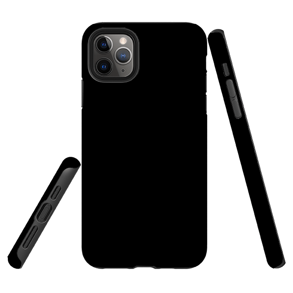iPhone phone case-Black-Product Details Raised bevel to protect screen from scratches. Impact resistant polycarbonate shell and shock absorbing inner TPU liner. Secure fit with design wrapping around side of the case and full access to ports. Compatible with Qi-standard wireless charging. Thickness 1/8 inch (3mm), weight 30g. Compatibility See drop down menu for options, please select the right case as we print to order.-Stringberry