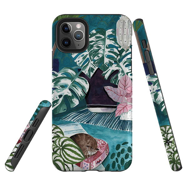 iPhone phone case-Blue Interior By Bex Parkin-Product Details Raised bevel to protect screen from scratches. Impact resistant polycarbonate shell and shock absorbing inner TPU liner. Secure fit with design wrapping around side of the case and full access to ports. Compatible with Qi-standard wireless charging. Thickness 1/8 inch (3mm), weight 30g. Compatibility See drop down menu for options, please select the right case as we print to order.-Stringberry