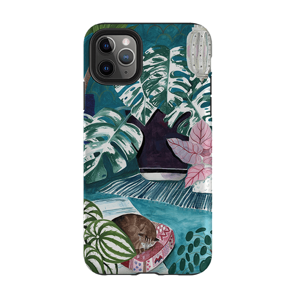 iPhone phone case-Blue Interior By Bex Parkin-Product Details Raised bevel to protect screen from scratches. Impact resistant polycarbonate shell and shock absorbing inner TPU liner. Secure fit with design wrapping around side of the case and full access to ports. Compatible with Qi-standard wireless charging. Thickness 1/8 inch (3mm), weight 30g. Compatibility See drop down menu for options, please select the right case as we print to order.-Stringberry