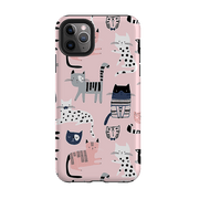 iPhone phone case-Cat-titude-Product Details Raised bevel to protect screen from scratches. Impact resistant polycarbonate shell and shock absorbing inner TPU liner. Secure fit with design wrapping around side of the case and full access to ports. Compatible with Qi-standard wireless charging. Thickness 1/8 inch (3mm), weight 30g. Compatibility See drop down menu for options, please select the right case as we print to order.-Stringberry