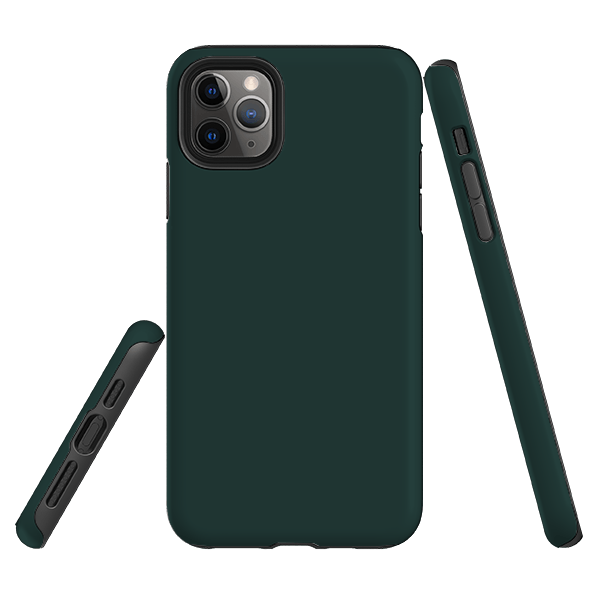 iPhone phone case-Forest Green-Product Details Raised bevel to protect screen from scratches. Impact resistant polycarbonate shell and shock absorbing inner TPU liner. Secure fit with design wrapping around side of the case and full access to ports. Compatible with Qi-standard wireless charging. Thickness 1/8 inch (3mm), weight 30g. Compatibility See drop down menu for options, please select the right case as we print to order.-Stringberry