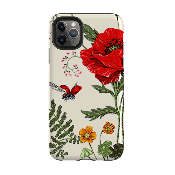 iPhone phone case-Garden Delight-Product Details Raised bevel to protect screen from scratches. Impact resistant polycarbonate shell and shock absorbing inner TPU liner. Secure fit with design wrapping around side of the case and full access to ports. Compatible with Qi-standard wireless charging. Thickness 1/8 inch (3mm), weight 30g. Compatibility See drop down menu for options, please select the right case as we print to order.-Stringberry