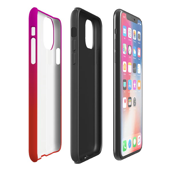 iPhone phone case-Geranium By Kitty Joseph-Product Details Raised bevel to protect screen from scratches. Impact resistant polycarbonate shell and shock absorbing inner TPU liner. Secure fit with design wrapping around side of the case and full access to ports. Compatible with Qi-standard wireless charging. Thickness 1/8 inch (3mm), weight 30g. Compatibility See drop down menu for options, please select the right case as we print to order.-Stringberry