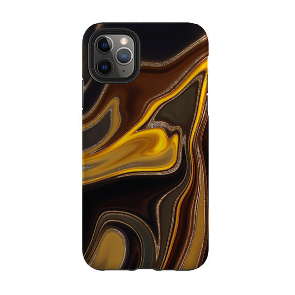 iPhone phone case-Lava (case does not glitter)-Product Details Raised bevel to protect screen from scratches. Impact resistant polycarbonate shell and shock absorbing inner TPU liner. Secure fit with design wrapping around side of the case and full access to ports. Compatible with Qi-standard wireless charging. Thickness 1/8 inch (3mm), weight 30g. Compatibility See drop down menu for options, please select the right case as we print to order.-Stringberry