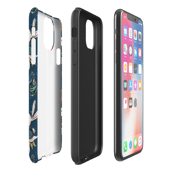 iPhone phone case-Magic Alice-Product Details Raised bevel to protect screen from scratches. Impact resistant polycarbonate shell and shock absorbing inner TPU liner. Secure fit with design wrapping around side of the case and full access to ports. Compatible with Qi-standard wireless charging. Thickness 1/8 inch (3mm), weight 30g. Compatibility See drop down menu for options, please select the right case as we print to order.-Stringberry