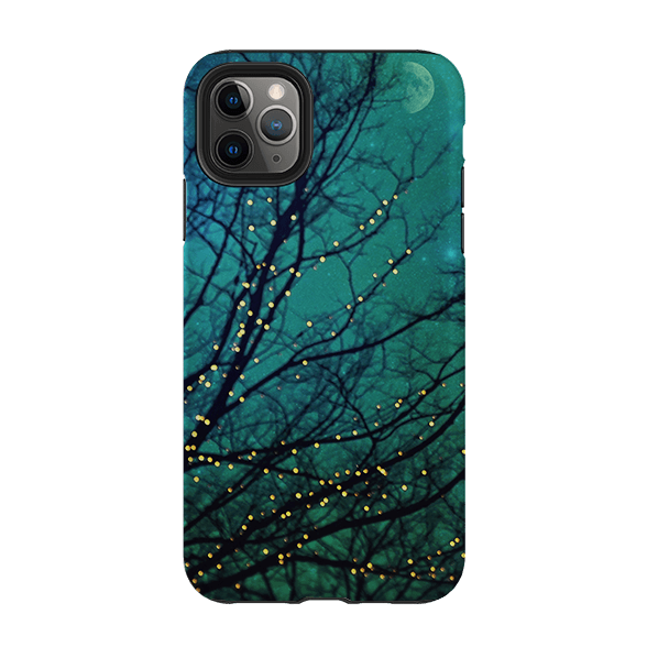 iPhone phone case-Magical Nights-Product Details Raised bevel to protect screen from scratches. Impact resistant polycarbonate shell and shock absorbing inner TPU liner. Secure fit with design wrapping around side of the case and full access to ports. Compatible with Qi-standard wireless charging. Thickness 1/8 inch (3mm), weight 30g. Compatibility See drop down menu for options, please select the right case as we print to order.-Stringberry