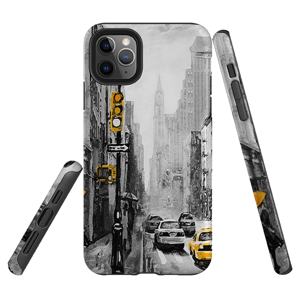 iPhone phone case-New York-Product Details Raised bevel to protect screen from scratches. Impact resistant polycarbonate shell and shock absorbing inner TPU liner. Secure fit with design wrapping around side of the case and full access to ports. Compatible with Qi-standard wireless charging. Thickness 1/8 inch (3mm), weight 30g. Compatibility See drop down menu for options, please select the right case as we print to order.-Stringberry