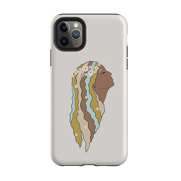 iPhone phone case-Peaceful-Product Details Raised bevel to protect screen from scratches. Impact resistant polycarbonate shell and shock absorbing inner TPU liner. Secure fit with design wrapping around side of the case and full access to ports. Compatible with Qi-standard wireless charging. Thickness 1/8 inch (3mm), weight 30g. Compatibility See drop down menu for options, please select the right case as we print to order.-Stringberry