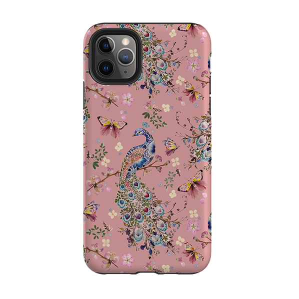 iPhone Tough Case - Peacock and Cherry Blossoms Lupine By Helen Ahpornsiri