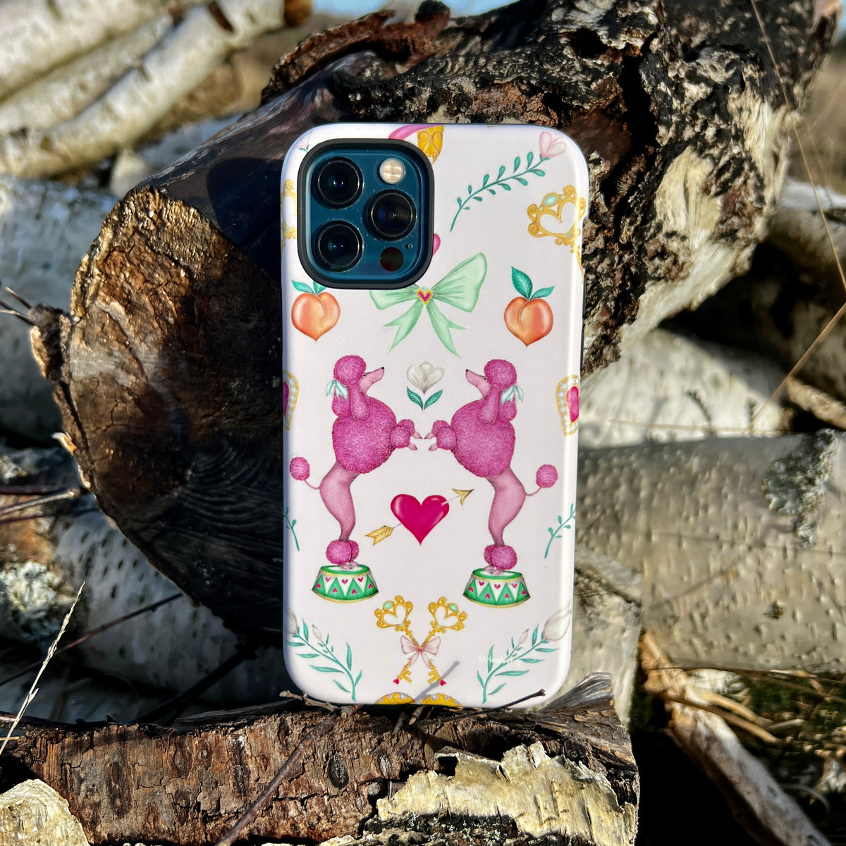 iPhone Tough Case - Pink Poodle Parlour Sugar By Catherine Rowe