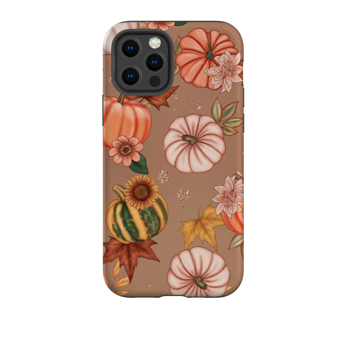 iPhone phone case-Pumpkins-Product Details Raised bevel to protect screen from scratches. Impact resistant polycarbonate shell and shock absorbing inner TPU liner. Secure fit with design wrapping around side of the case and full access to ports. Compatible with Qi-standard wireless charging. Thickness 1/8 inch (3mm), weight 30g. Compatibility See drop down menu for options, please select the right case as we print to order.-Stringberry
