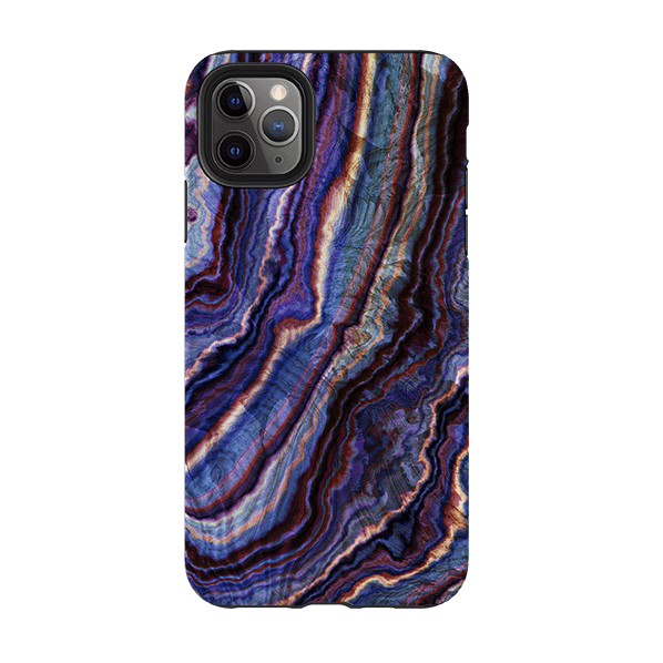 iPhone phone case-Royal Agate-Product Details Raised bevel to protect screen from scratches. Impact resistant polycarbonate shell and shock absorbing inner TPU liner. Secure fit with design wrapping around side of the case and full access to ports. Compatible with Qi-standard wireless charging. Thickness 1/8 inch (3mm), weight 30g. Compatibility See drop down menu for options, please select the right case as we print to order.-Stringberry