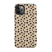 iPhone phone case-Sand Dots-Product Details Raised bevel to protect screen from scratches. Impact resistant polycarbonate shell and shock absorbing inner TPU liner. Secure fit with design wrapping around side of the case and full access to ports. Compatible with Qi-standard wireless charging. Thickness 1/8 inch (3mm), weight 30g. Compatibility See drop down menu for options, please select the right case as we print to order.-Stringberry