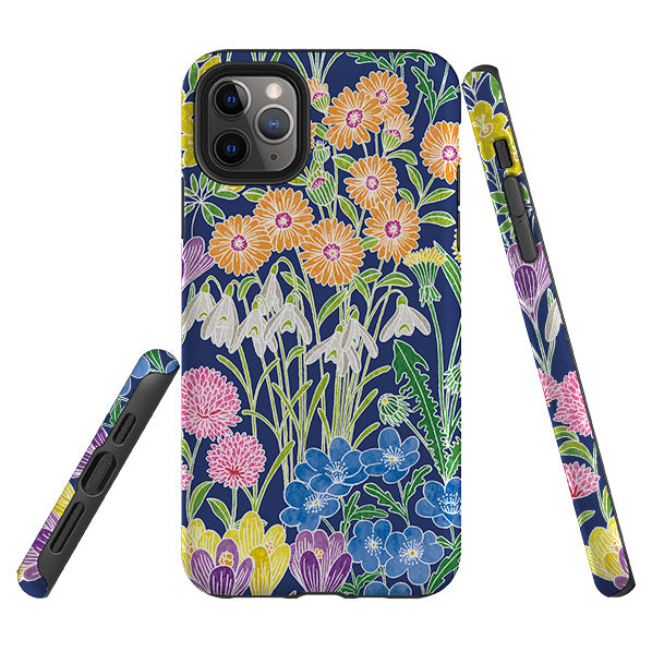 iPhone phone case-Spring-2 By Natalie Pedetti Prack-Product Details Raised bevel to protect screen from scratches. Impact resistant polycarbonate shell and shock absorbing inner TPU liner. Secure fit with design wrapping around side of the case and full access to ports. Compatible with Qi-standard wireless charging. Thickness 1/8 inch (3mm), weight 30g. Compatibility See drop down menu for options, please select the right case as we print to order.-Stringberry