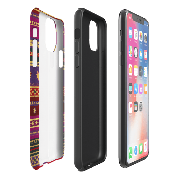 iPhone phone case-Starry By Jehane-Product Details Raised bevel to protect screen from scratches. Impact resistant polycarbonate shell and shock absorbing inner TPU liner. Secure fit with design wrapping around side of the case and full access to ports. Compatible with Qi-standard wireless charging. Thickness 1/8 inch (3mm), weight 30g. Compatibility See drop down menu for options, please select the right case as we print to order.-Stringberry